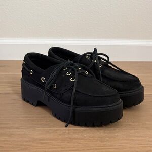 Timberland Stone Street Platform Boat Shoe - Black - Ws 9